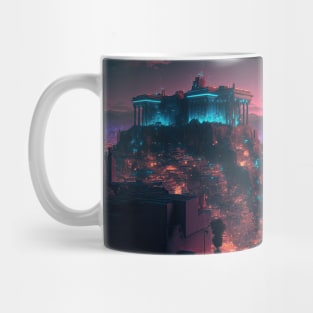 Acropolis Cyberpunk style Mug